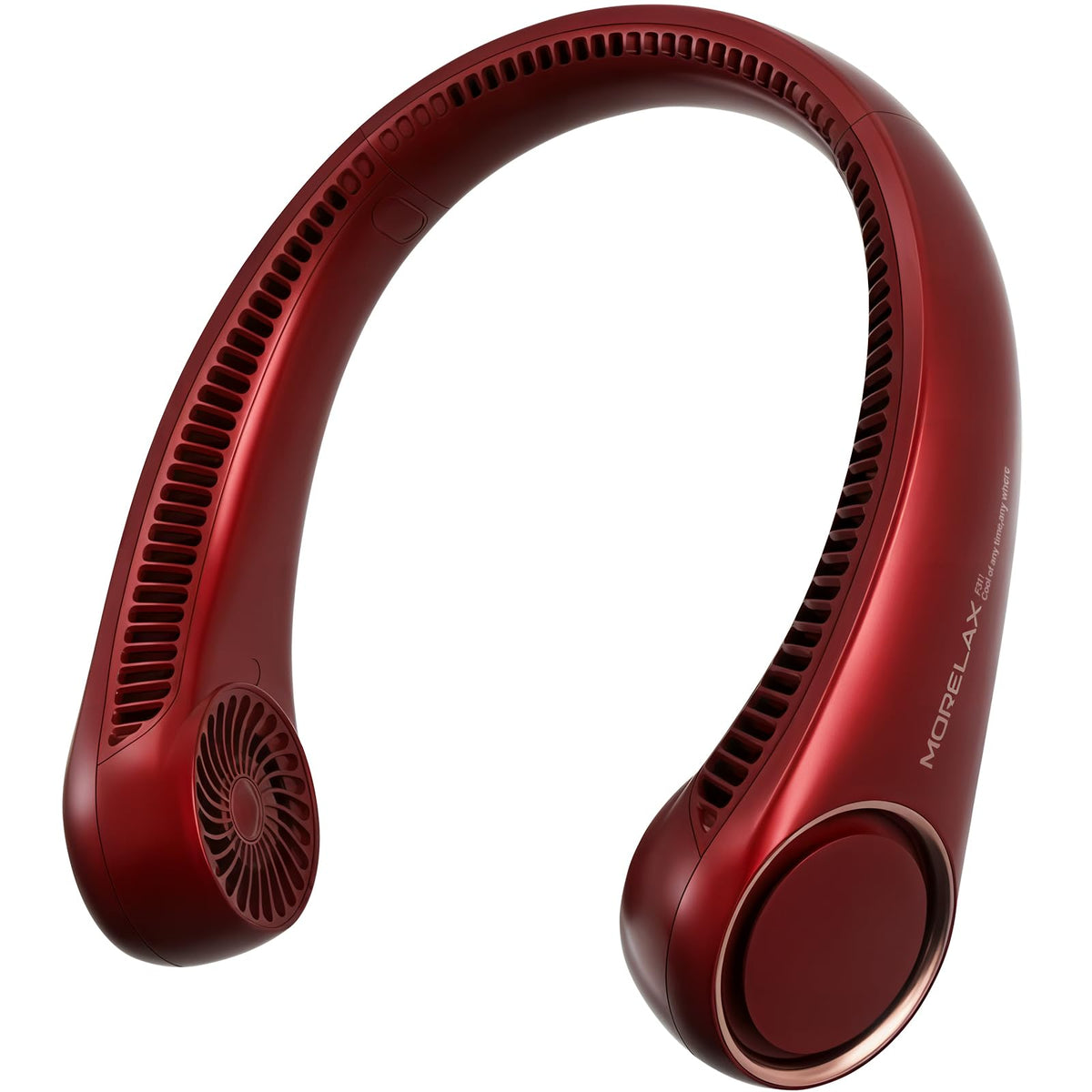 Morelax Neck Fan, USB Rechargeable Personal Fan,Hand Free Bladeless Portable Fans,4000 mAh, 3 Speeds,72 Air Faster softer 360° Cooling, Gift Suitable for Home, Office, Travel, Sports Red