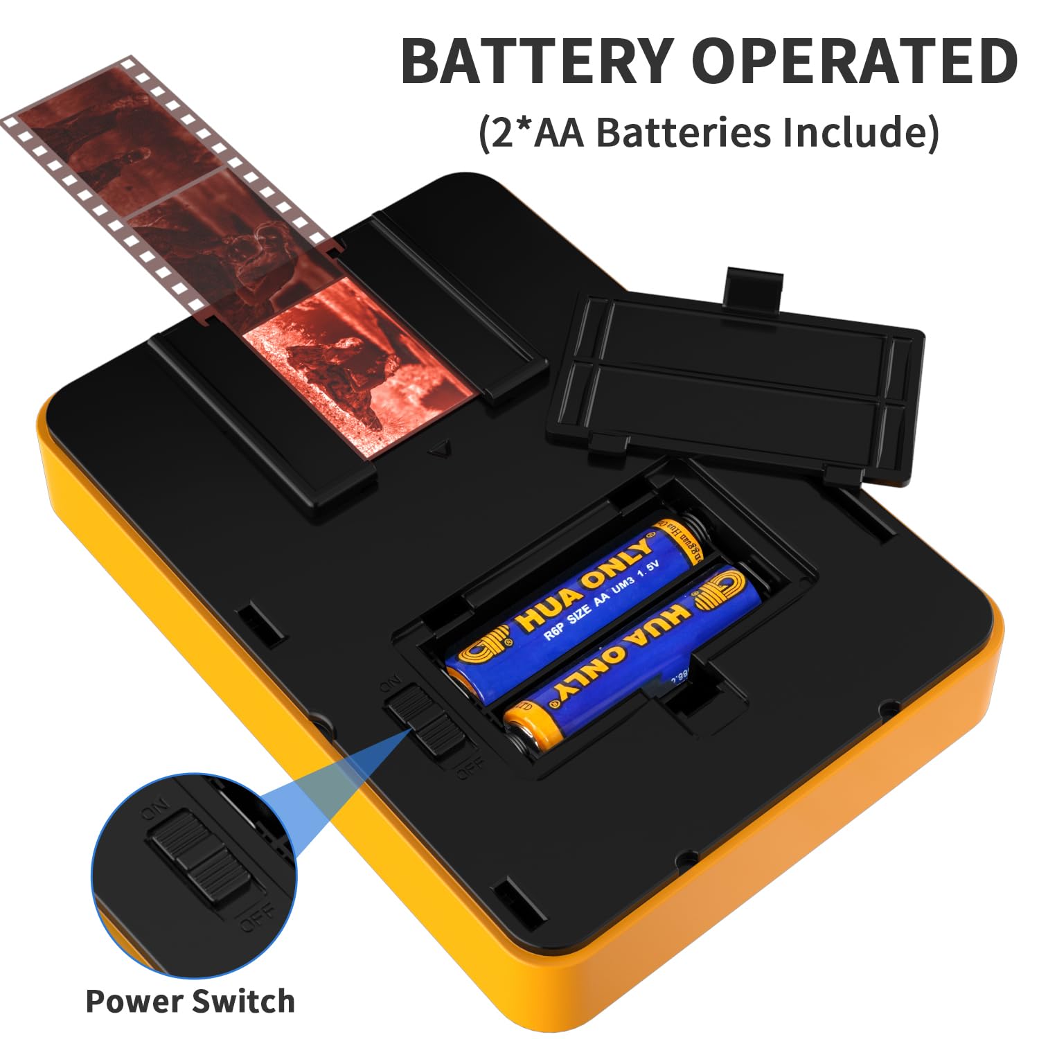 Mobile Film Scanner 35mm, Positive Slide & Negative Scanner Photo Scanner Converts 35mm Slides & Negatives to Digital Photos