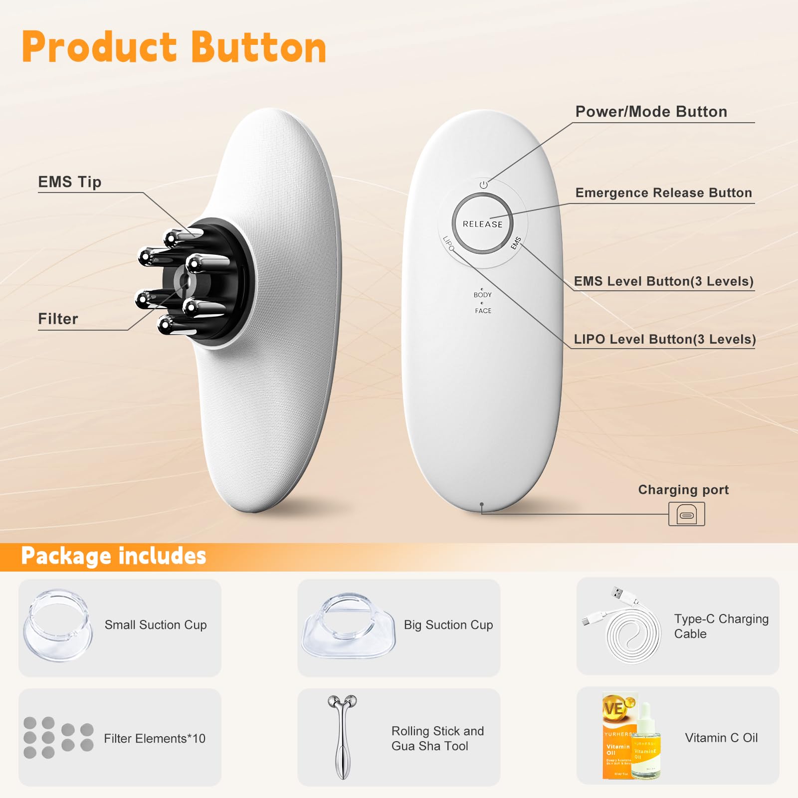 cotsoco 3-in-1 Body Sculpting Machine - Cellulite Remover Massager for Stomach, Arms, Legs, Lymph Drainage Massage & Skin Firm Tool at Home for Women