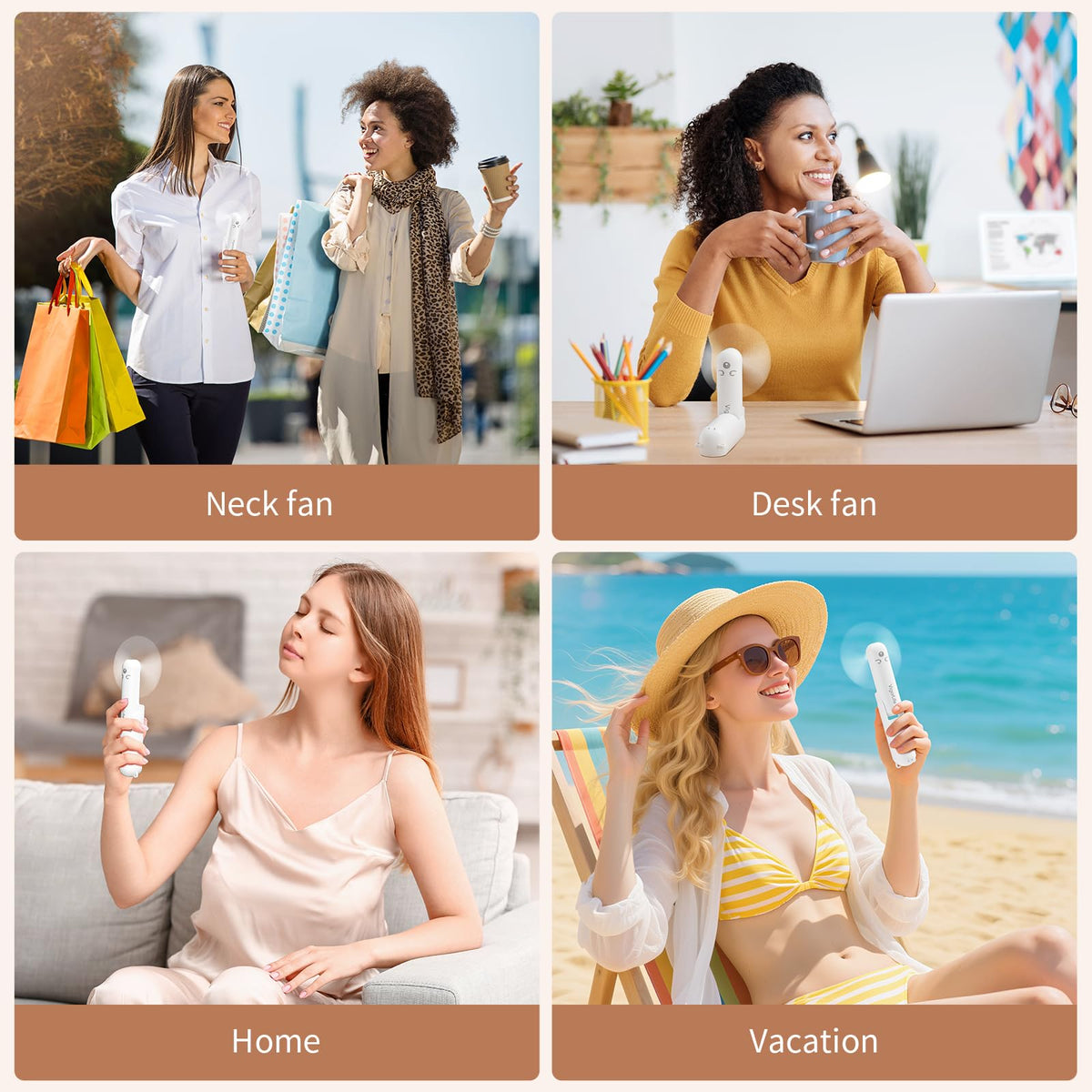 Morelax Portable Fan, Mini Handheld Fan with Power Bank, Cute USB Rechargeable Pocket Fan, Foldable Small Cooling Fan with LED Light, Personal Travel Fan,Summer,Beach Essentials,Summer Gift for Women