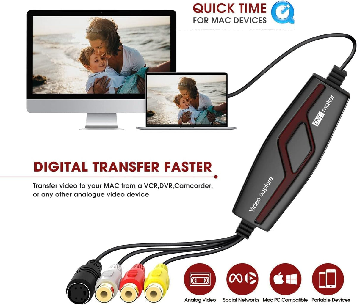 Digitnow VHS To Digital Converter – USB Video Grabber For PC Users