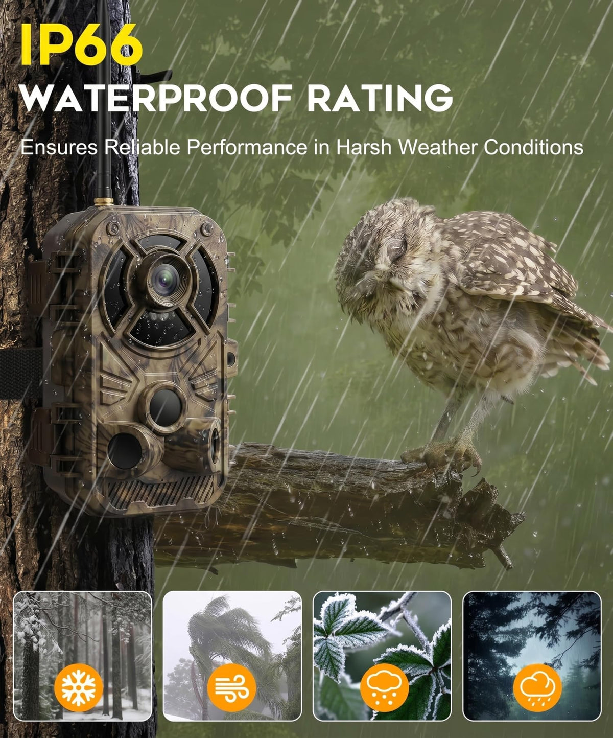 Digitgarden WiFi Trail Camera 4K 48MP, Night Vision Game Camera for Wildlife Hunting, 0.1s Trigger IP66 Waterproof (32GB Card Included)