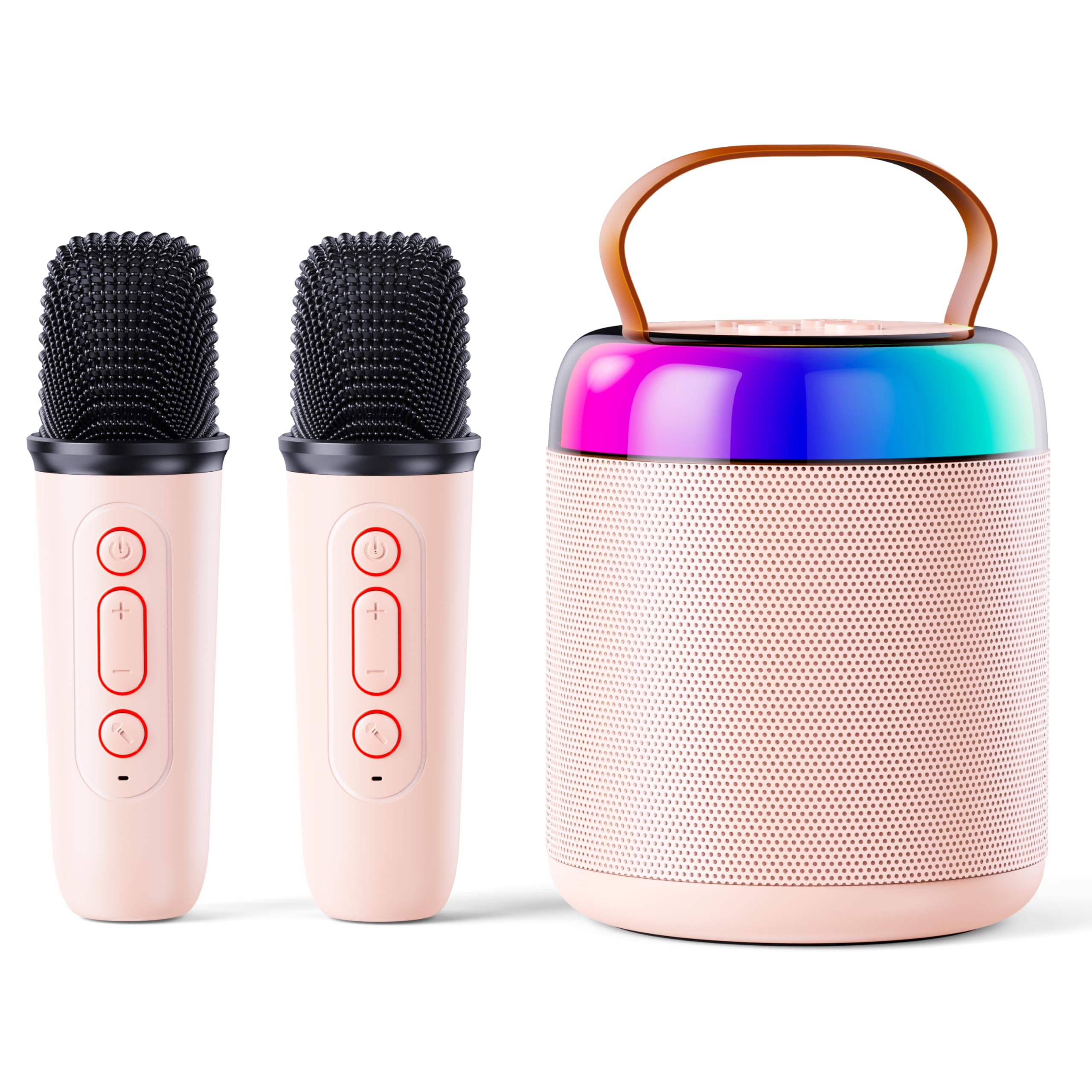 Wireless Portable Bluetooth Karaoke Machine for Kids Adults(Pink)