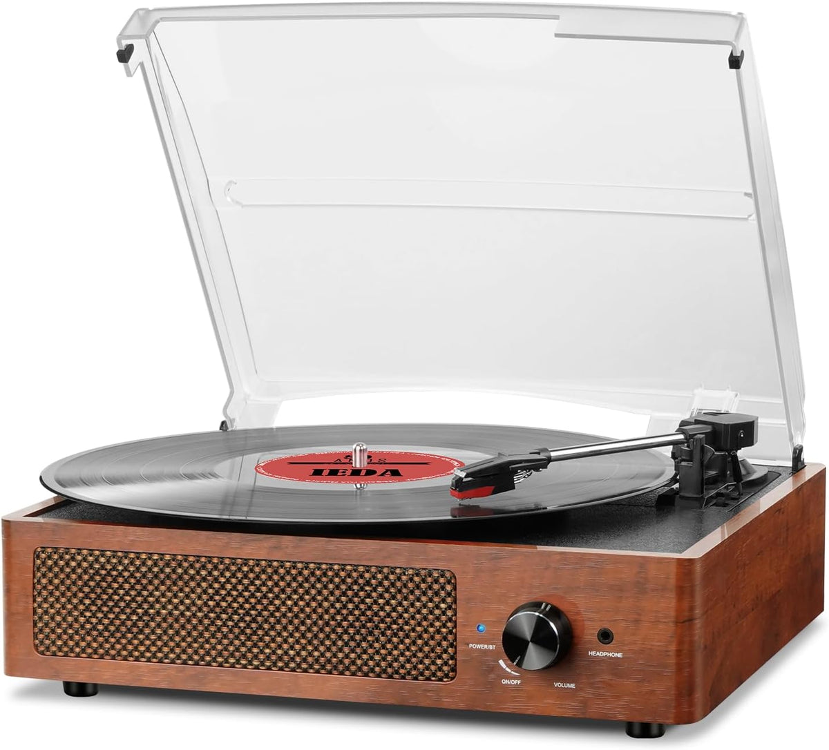 Digitnow Record Player – Vinyl Player with Bluetooth Speakers Orange