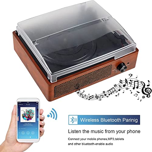 Digitnow Record Player – Vinyl Player with Bluetooth Speakers Orange