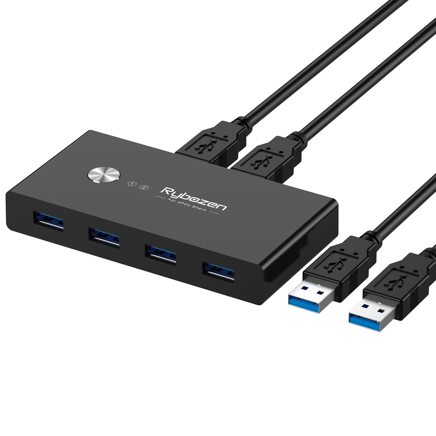 USB Switch Selector, USB 2.0 Switcher for 2 PC Sharing 4 USB Devices