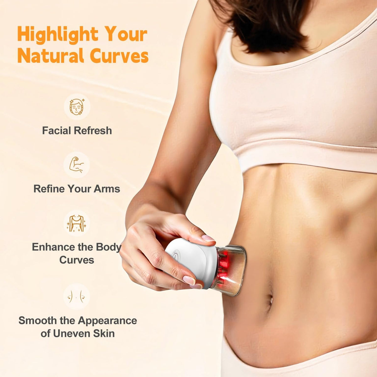 cotsoco 3-in-1 Body Sculpting Machine - Cellulite Remover Massager for Stomach, Arms, Legs, Lymph Drainage Massage & Skin Firm Tool at Home for Women