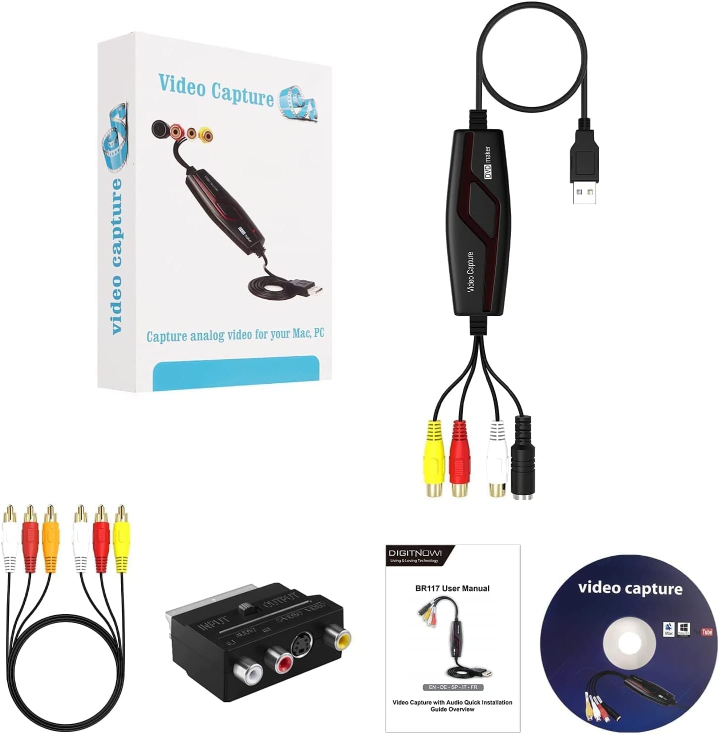 Digitnow VHS To Digital Converter – USB Video Grabber For PC Users