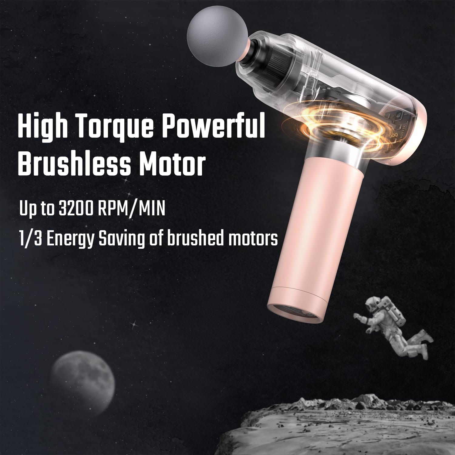 cotsoco Massage Gun Deep Tissue, Muscle Massage Gun Back Massager for Pain Relief, 20 Speeds Handheld Electric Massager Tool with Silent Brushless Motor, Suitable for Gym Office Home Travel-pink