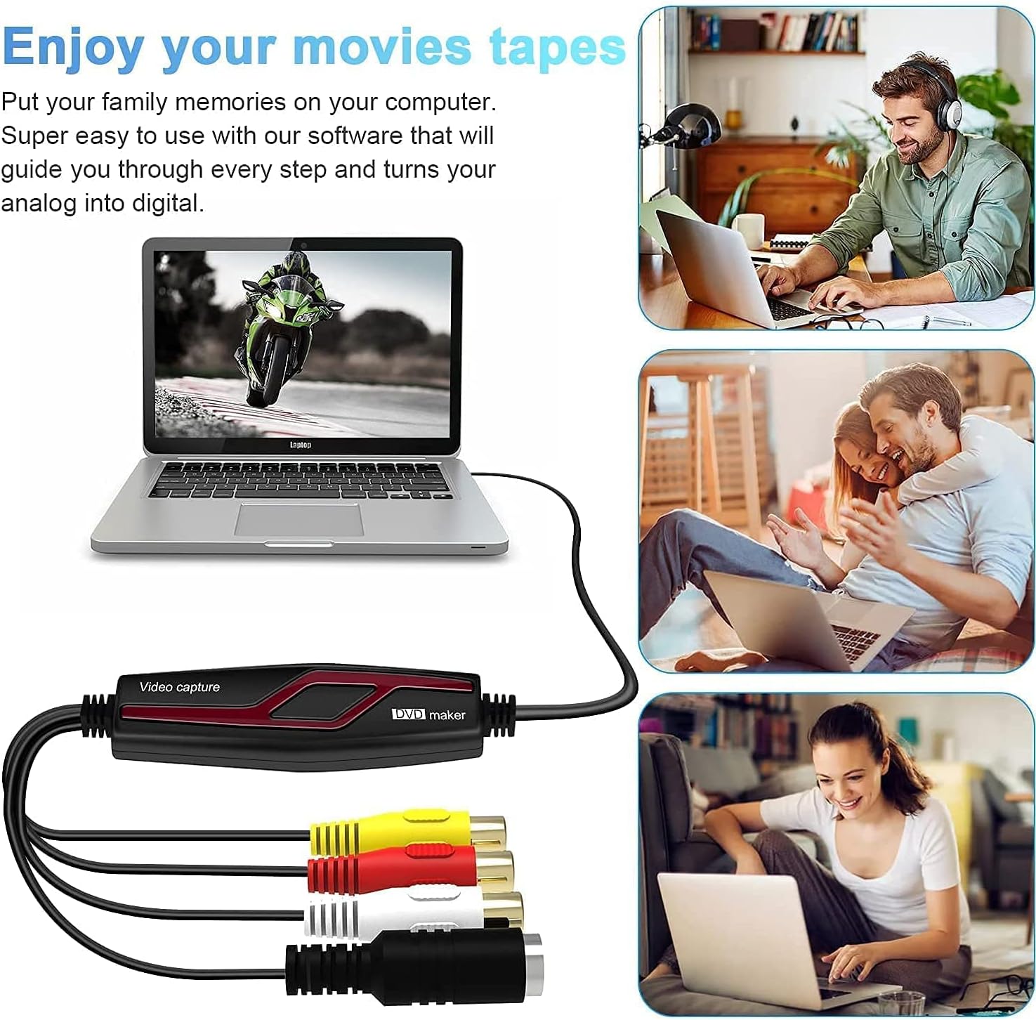 Digitnow VHS To Digital Converter – USB Video Grabber For PC Users