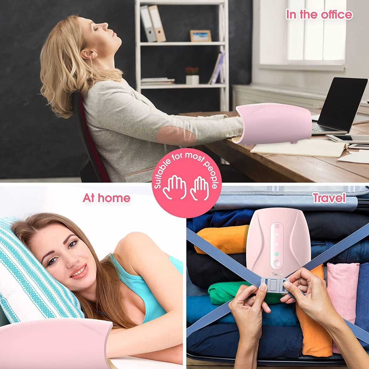 Electric Hand Massager with 6 Levels Therapy Massager with Heat and Compression