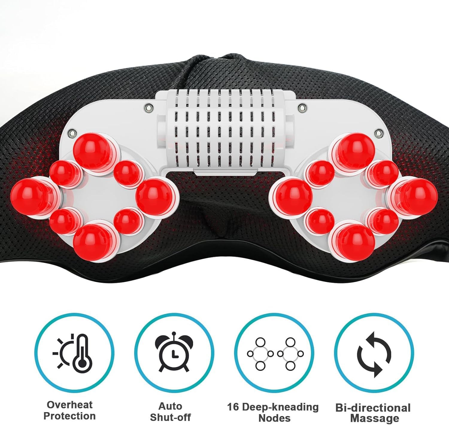 Cordless Shiatsu Neck and Shoulder Massager with Heat,Portable Massagers for Neck and Back,3D Deep Tissue Kneading Back Massager for Muscle Pain Relief,Perfect Gifts for Mom