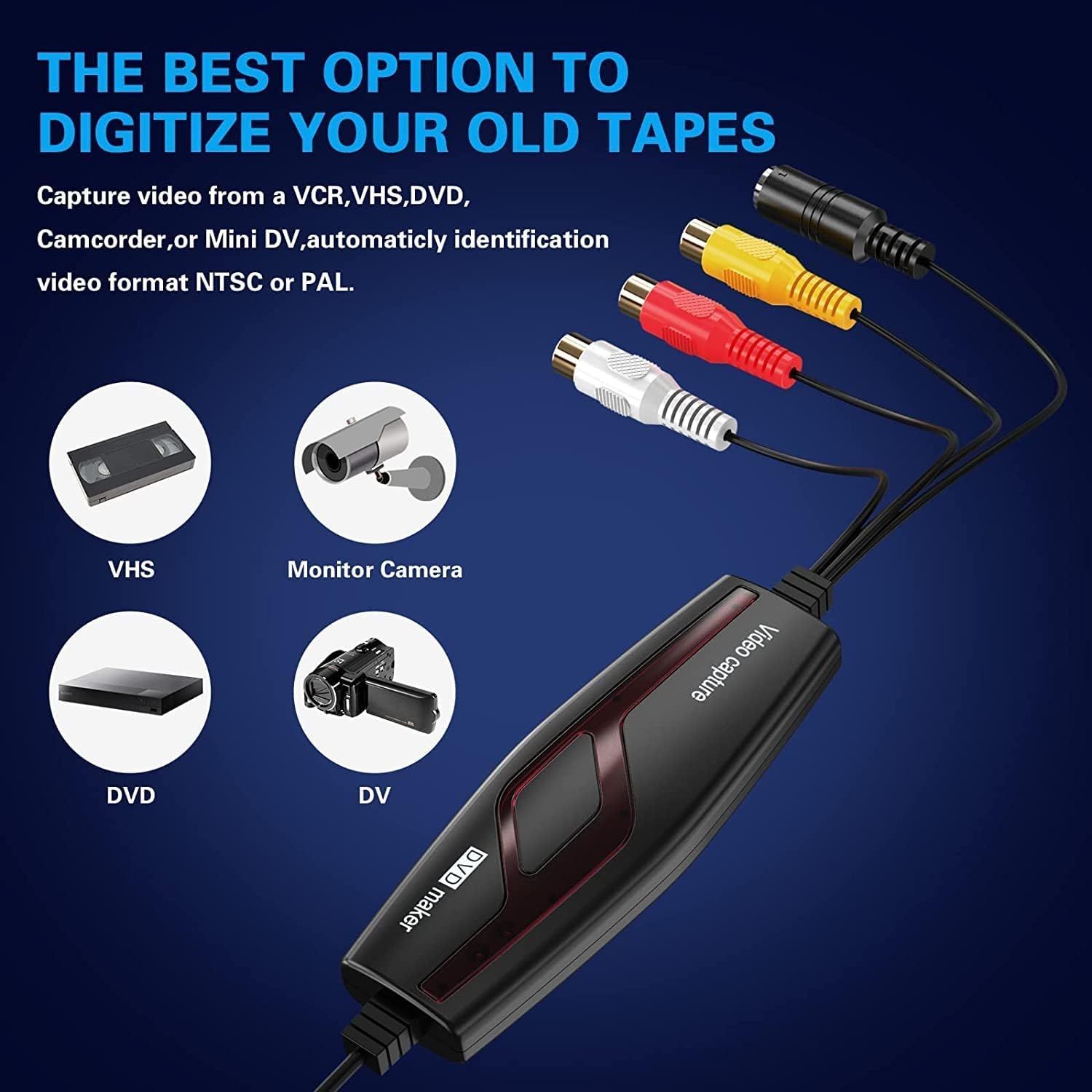 Digitnow VHS To Digital Converter – USB Video Grabber For PC Users