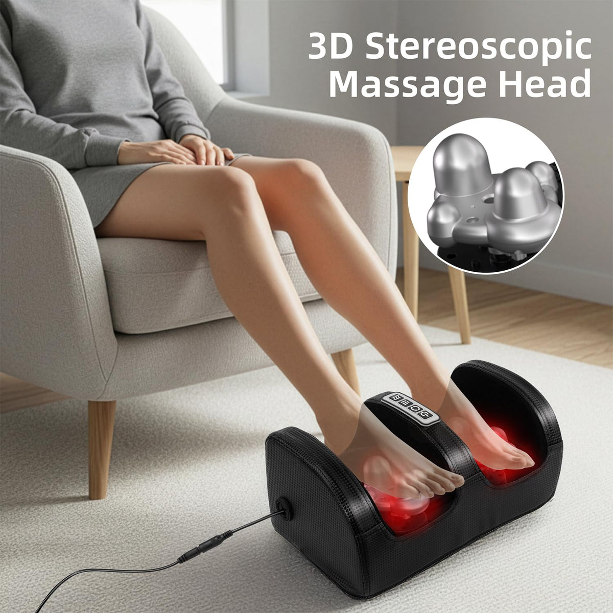 cotsoco Shiatsu Foot Massager with Heat, Electric Foot and Calf Massager