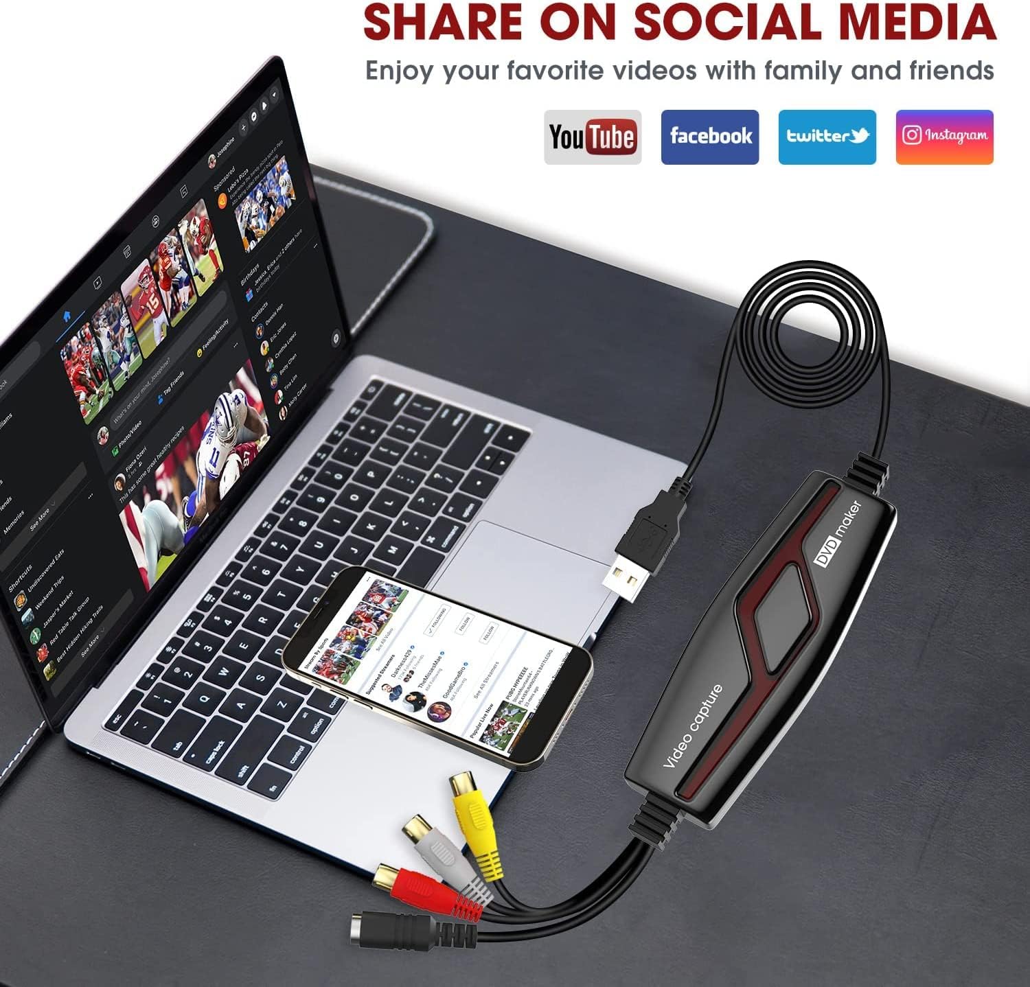Digitnow VHS To Digital Converter – USB Video Grabber For PC Users