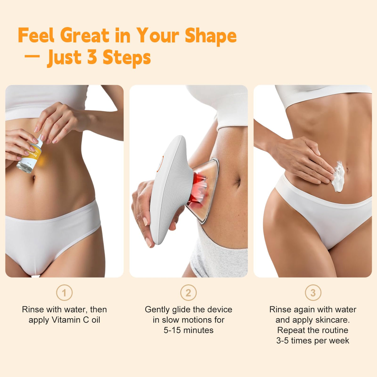 cotsoco 3-in-1 Body Sculpting Machine - Cellulite Remover Massager for Stomach, Arms, Legs, Lymph Drainage Massage & Skin Firm Tool at Home for Women