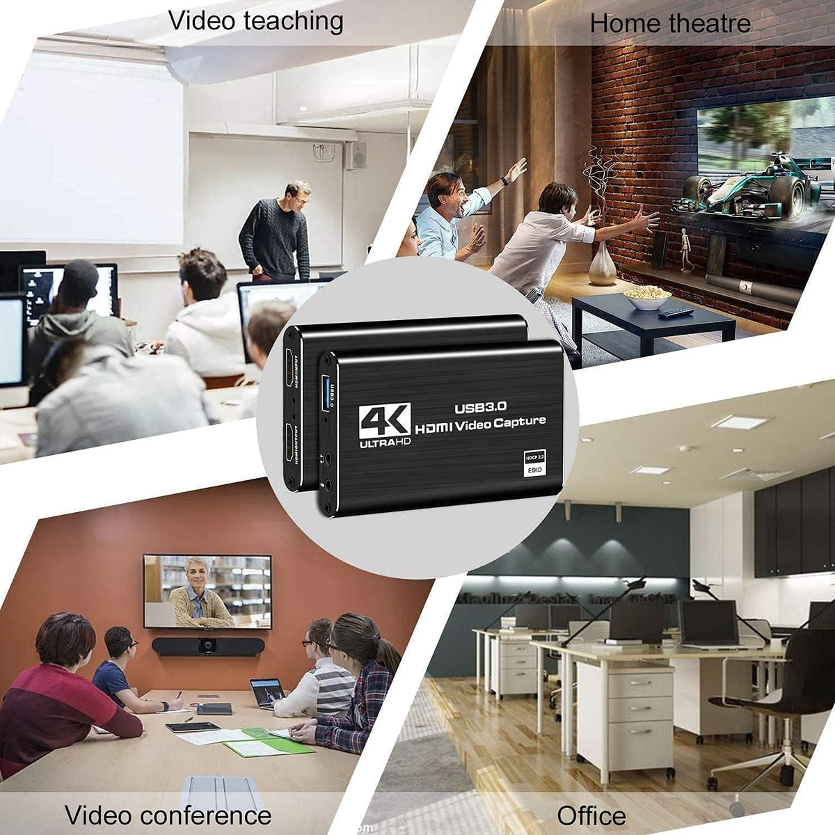 Capture Card, 4K HDMI Video Capture Card, Game Capture Card, 1080P 60FPS Video Capture Device, HDMI to USB 3.0 Capture Card for Streaming, Work with Camera/Xbox/PS4/PS5/PC/OBS