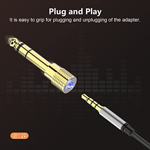 Headphone Adapter,stereo Audio Adapter Converter, Gold Plated,2 Pack