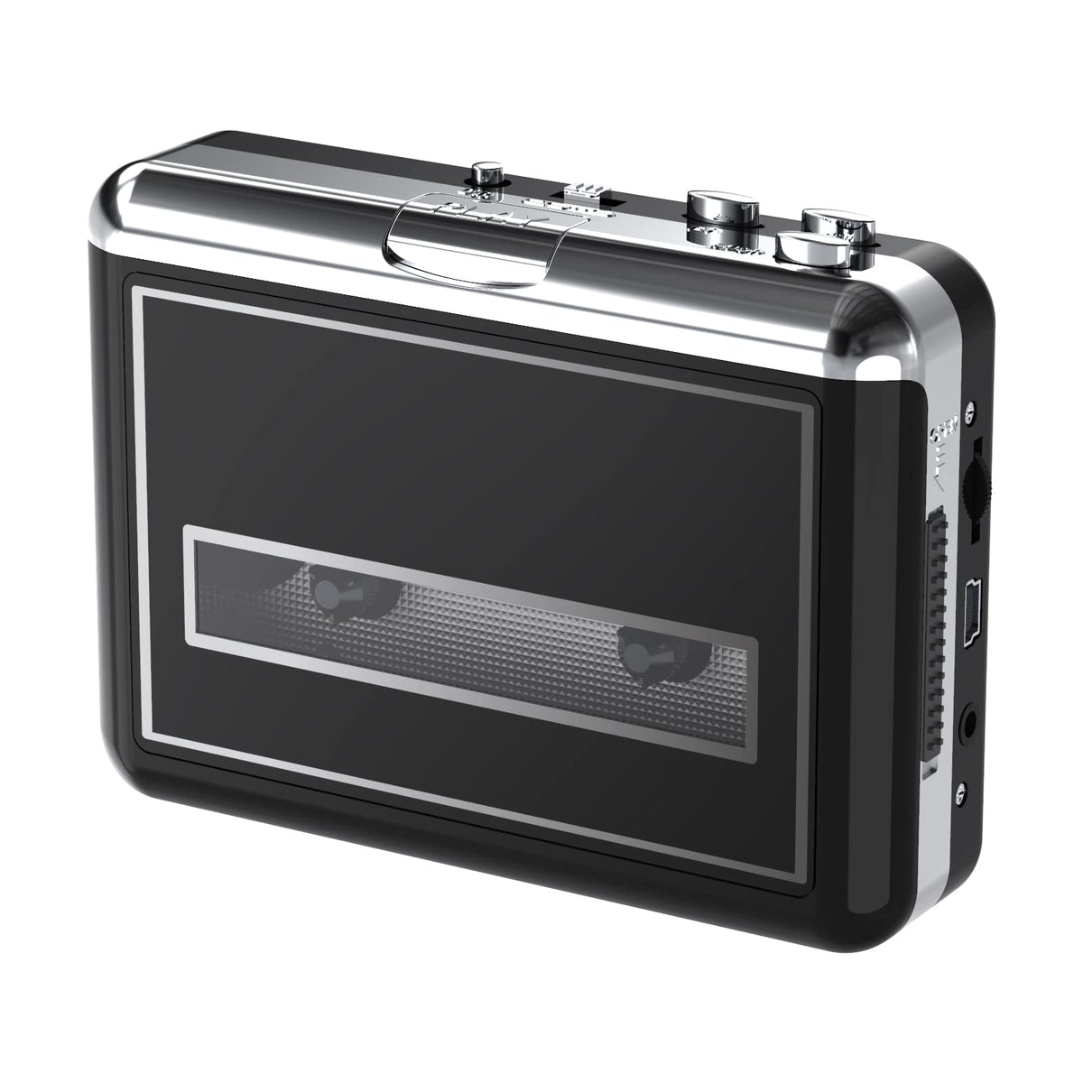 Cassette Player Portable Walkman Convert Tapes to Digital MP3 Converter(Black)