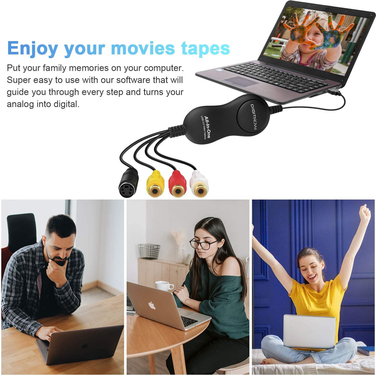 Digitnow VHS To Digital Converter – USB Video Grabber