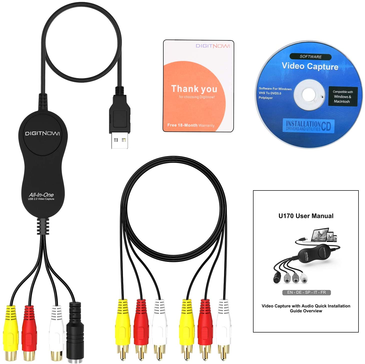 Digitnow VHS To Digital Converter – USB Video Grabber