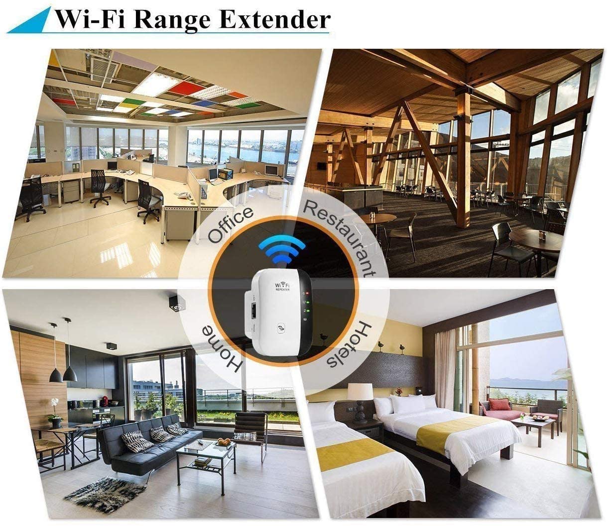 2.4G WiFi Repeater,Wifi Range Extender Signal Booster Up to 300Mbps